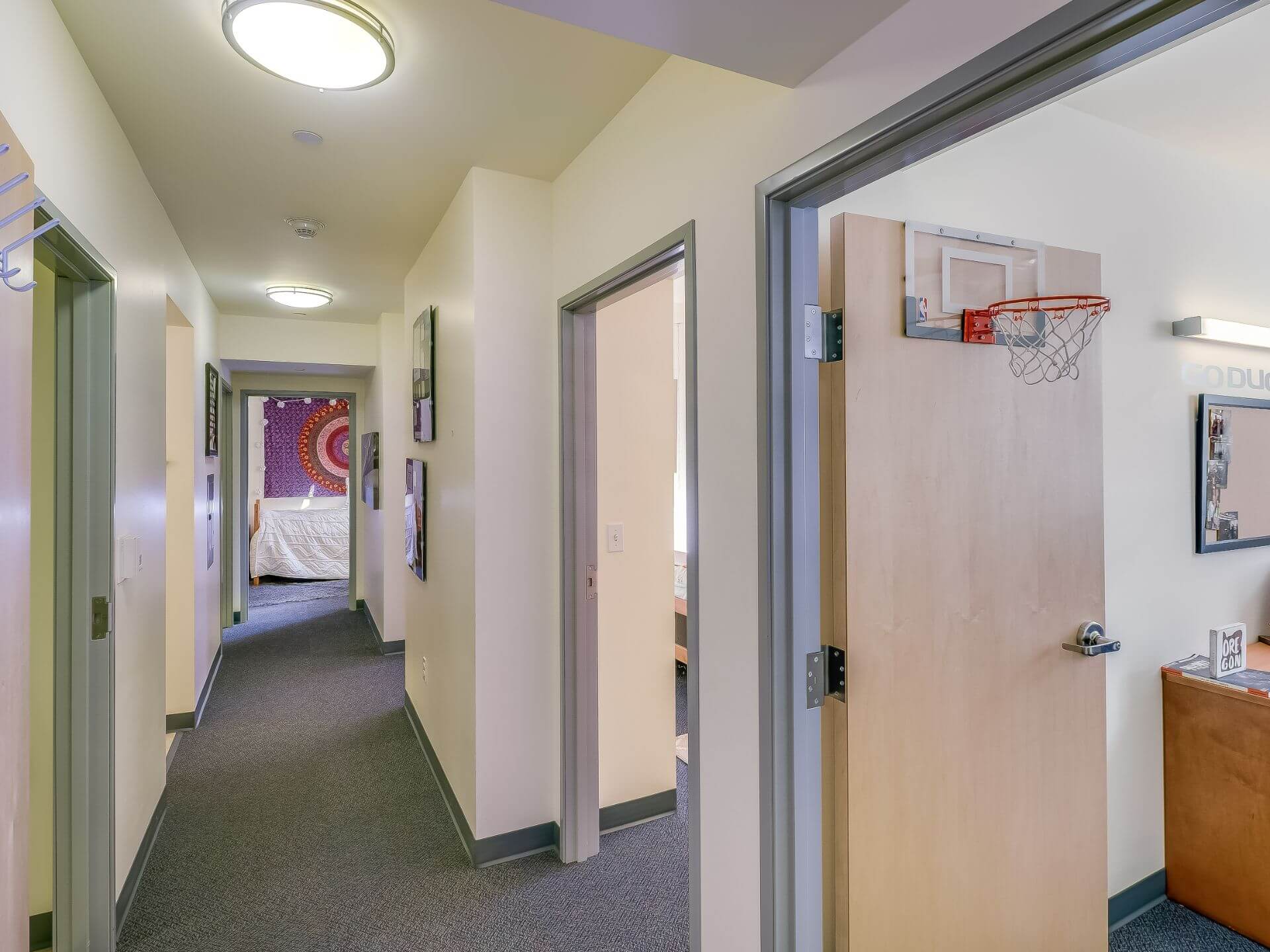 hallway at titan court student apartments